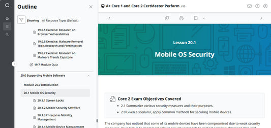 🛒CompTIA A+ Core 1 & Core 2 (V15) – CertMaster Perform (Truy Cập 4 Tháng, Tài Liệu Học Tập Chính Thức)