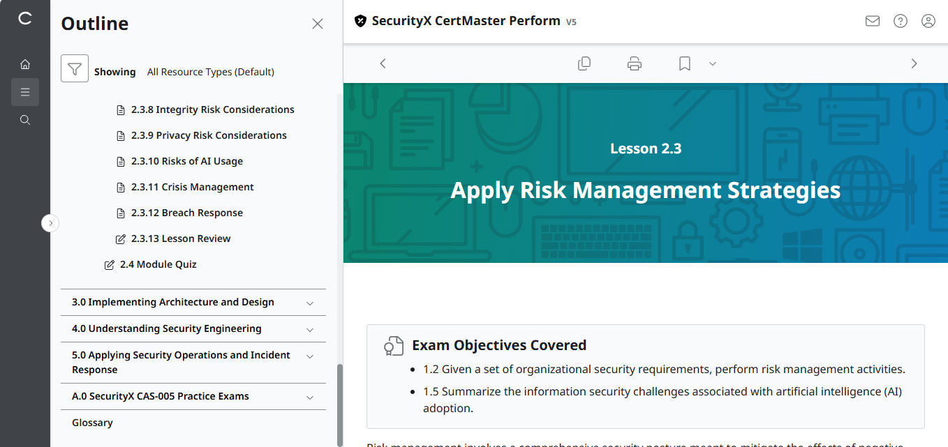 🛒 Ưu Đãi Đặc Biệt – CertMaster Perform cho CompTIA SecurityX (CASP+) CAS-005 – Truy Cập 3 Tháng
